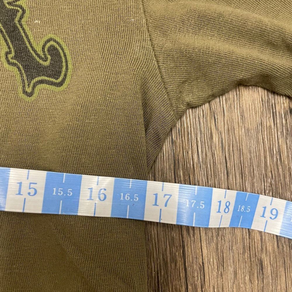 Vintage Y2K No Fear T-Shirt Men's Small Dark Green Graphic Tee Skate Streetwear - Picture 6 of 7